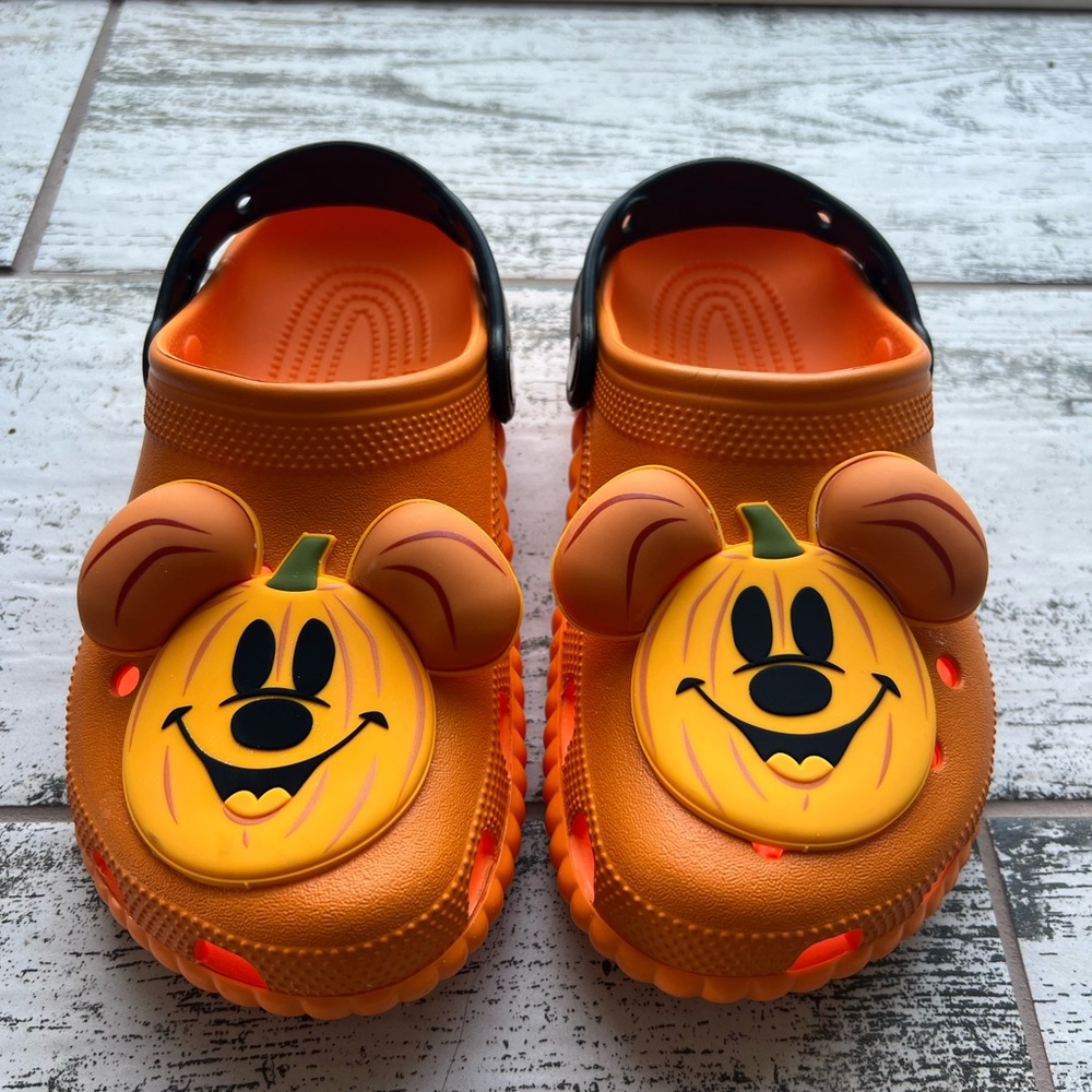 Orange Halloween Mickey Mouse Crocs